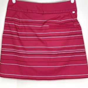 Puma Dry-Cell Hot Pink striped pleated golf or tennis skirt/skort A-line - 2